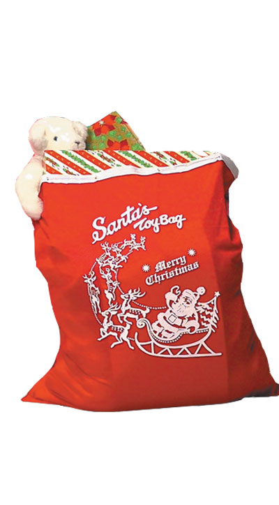 Canvas Toy Bag - Dark Brown with Brown leather strap - Pro Santa Shop